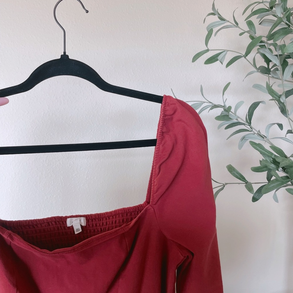 Aerie Red Longsleeve Mini Dress